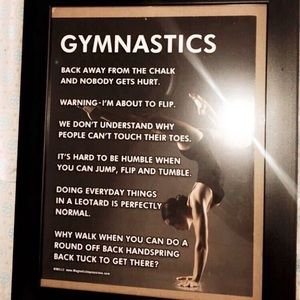 A motivational gymnast frame